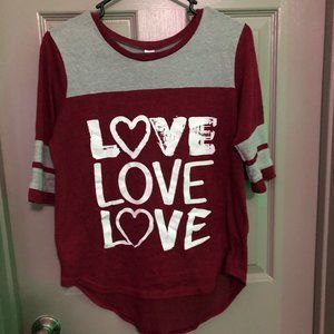 'LOVE' Mid-Sleeve Shirt